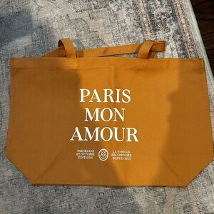 NWOT Sézane Paris Mon Amour Golden Yellow Tote Bag
